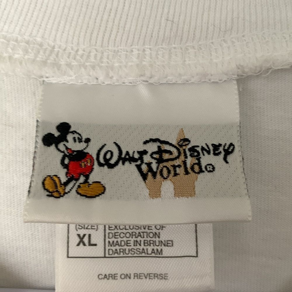 VTG Walt Disney World White Embroidered Men’s Polo Shirt Short Sleeve Size XL - Picture 6 of 6